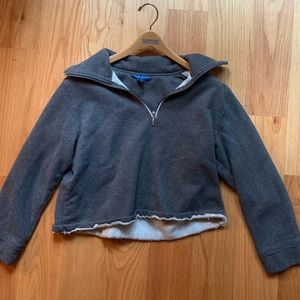 Karen Scott Grey Quarter Zip